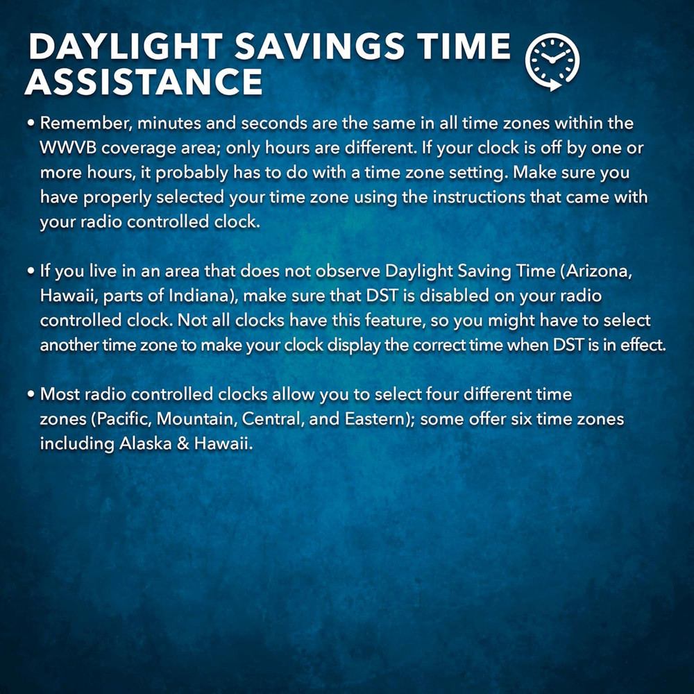 Sharp Atomic Clock – Never Needs Setting, Jumbo 3” Easy-Read Display, Indoor & O