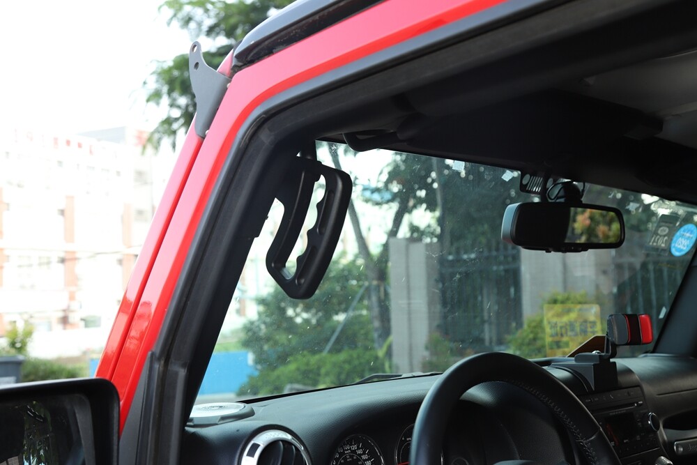 Front Aluminum Grab Handles Grip Handle Bars for Jeep Wrangler JK JKU 2007-2018