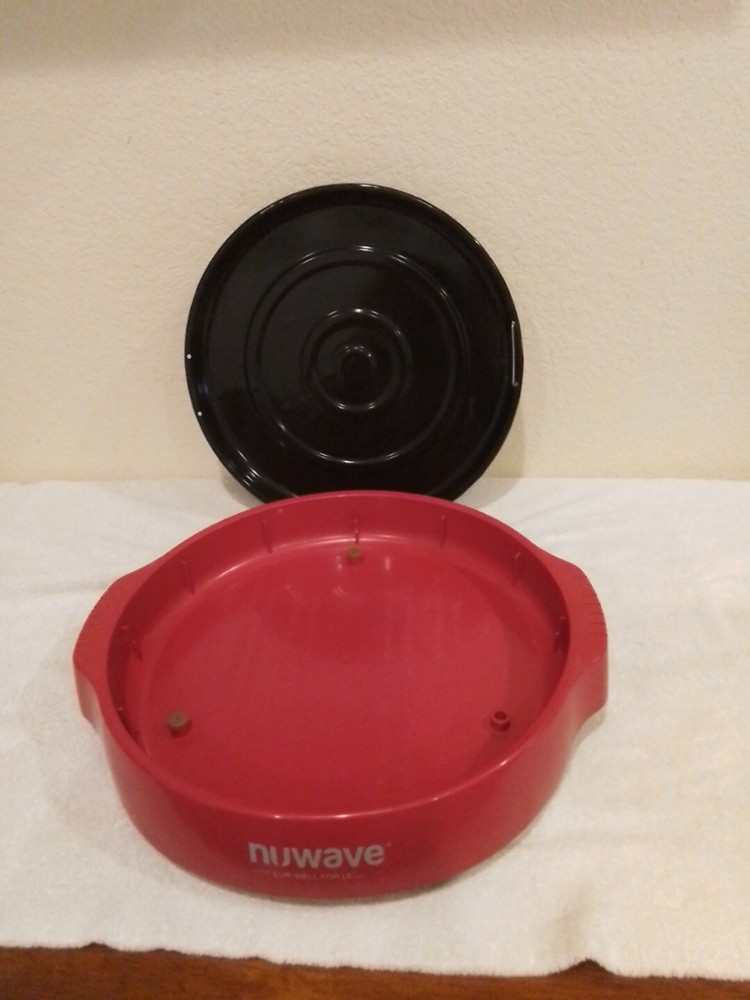 NuWave Infrared Oven Pro Plus 20653 Replacement Part Base Bottom Red + Drip Pan