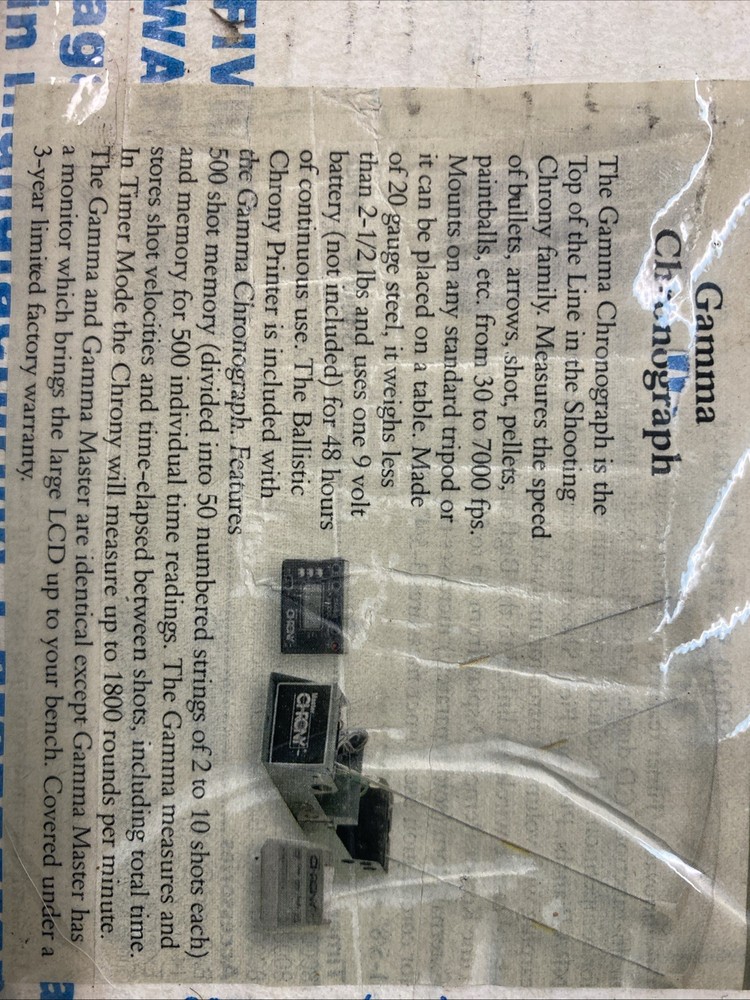 SHOOTING CHRONY BETA MASTER CHRONOGRAPH