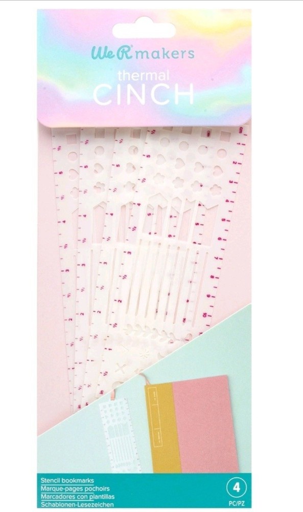 We R Thermal Cinch Bookmarks 6/Pkg-Stencils - 3 Pack
