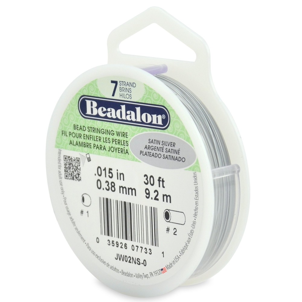 Stringing Wire 7-Strand .015"X30' Satin Silver