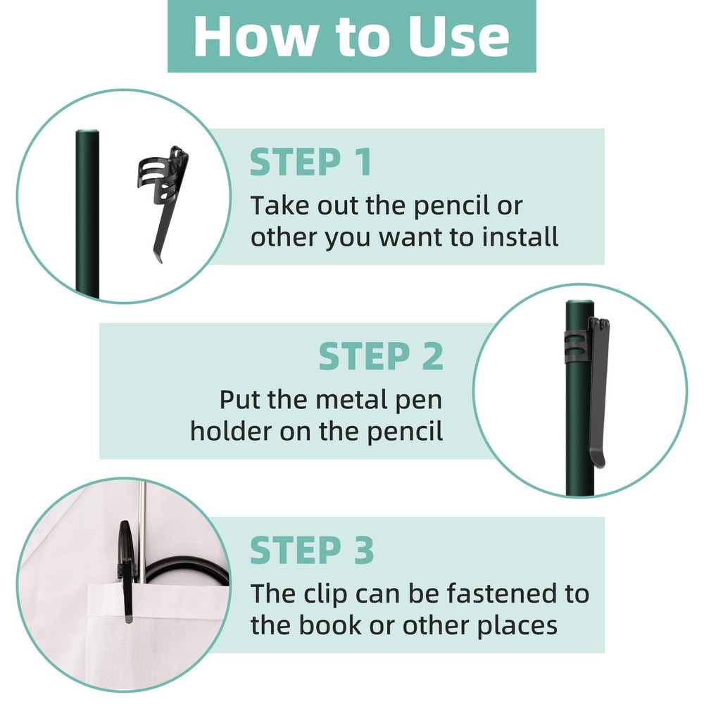 Flashlight Clips Compatible with Streamlight Stylus Pro and Microstream Black