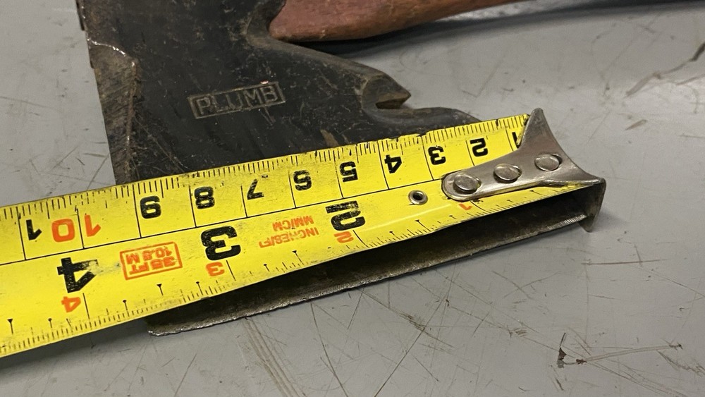 PLUMB Carpenters Hatchet Axe Timber Framing Tool