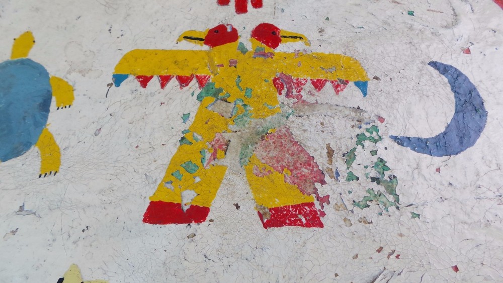 VTG Native American Drum / Bongo Hand Painted