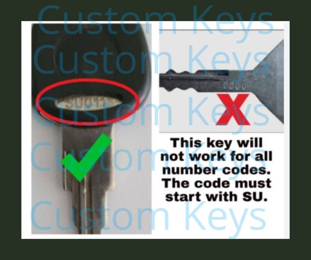 A.R.E. ARE Truck Cap Keys Topper Replacement Key Cut by Code SU001-SU020