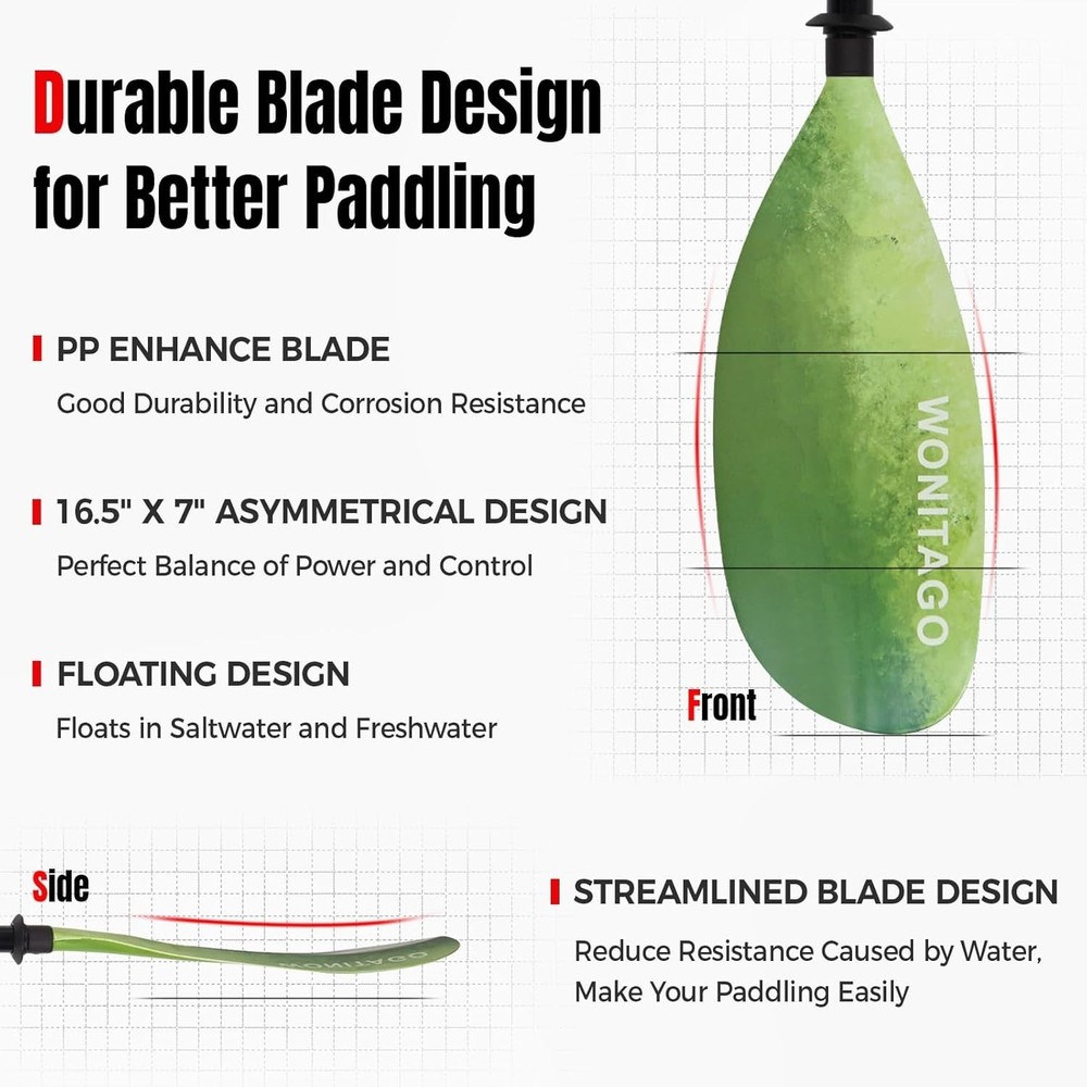 Corrosion-Resistant Kayak Oars with Quick Lock