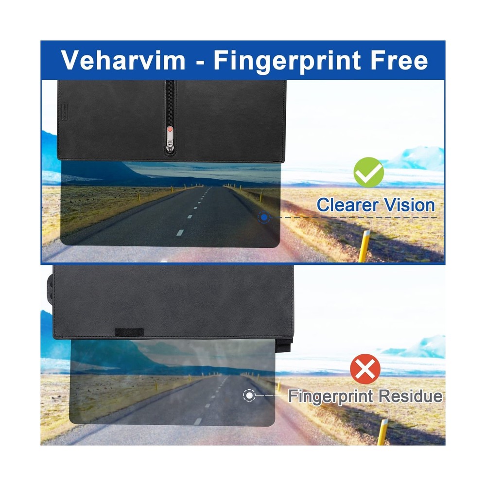 Veharvim Sun Visor Extender for Car with 2 Side Sunshade, Polarized UV400 Vis...