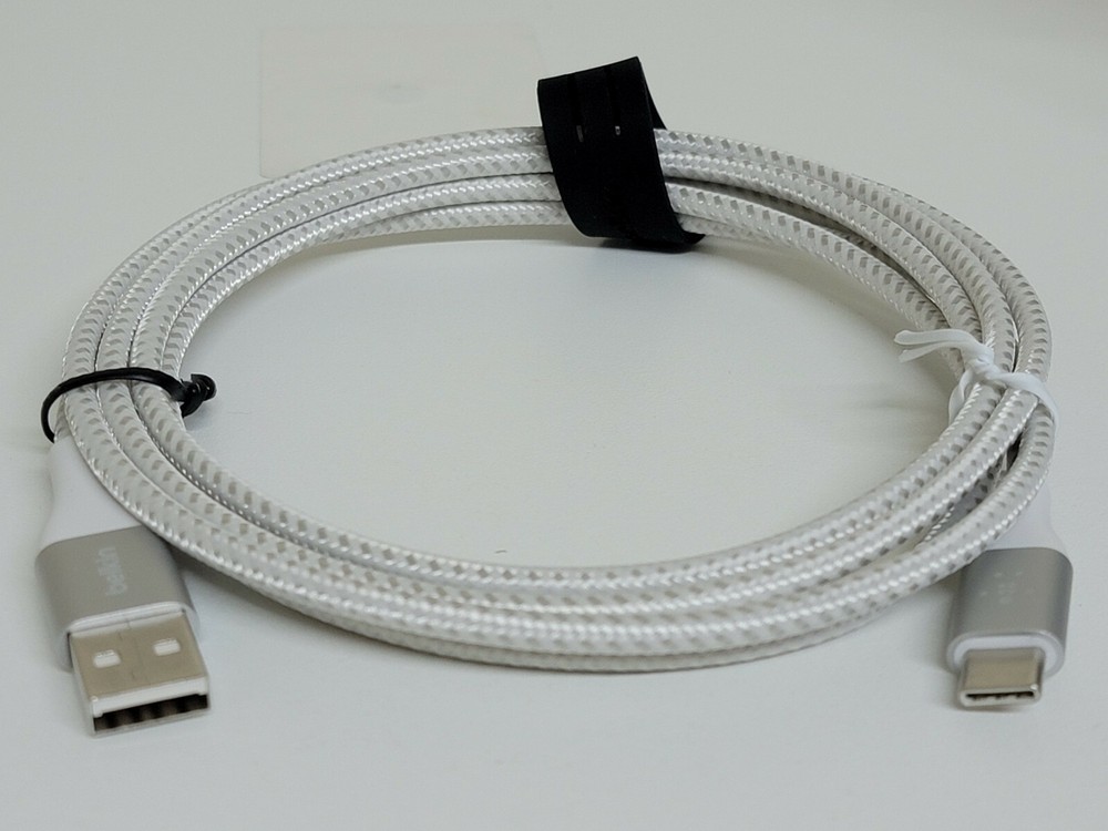 Belkin Boost Charge Braided USB-C Charging Cable 6.6FT - White