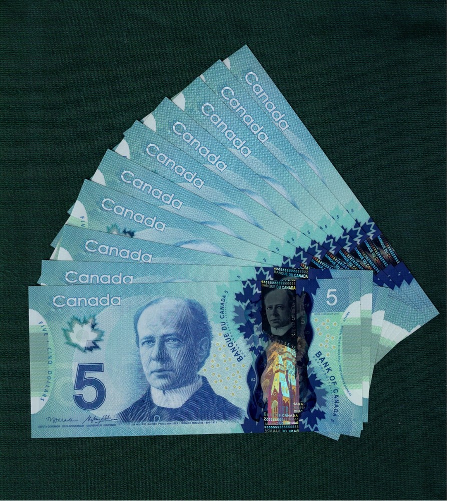 !!! Prefix HBR !!! Macklem-Poloz !!! One $5 Polymer Note ChUNC 2013 Canada