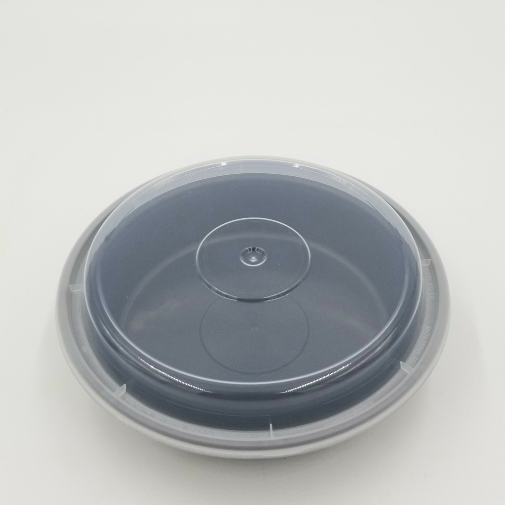 24 oz 7" Round Microwavable Container Combo + Individually Wrapped Cutlery Set