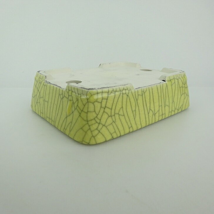 Used Seiko Bonsai Pot 5.9" Rectangular Ceramic Planter – Yellow