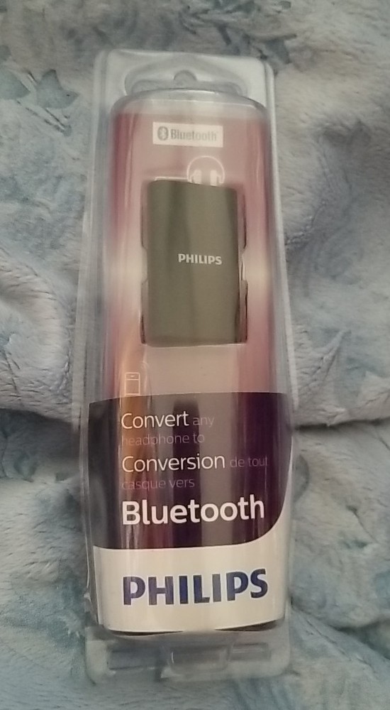 Philips Universal Bluetooth Adapter For Headphones Wireless 3.5 Jack Brand New