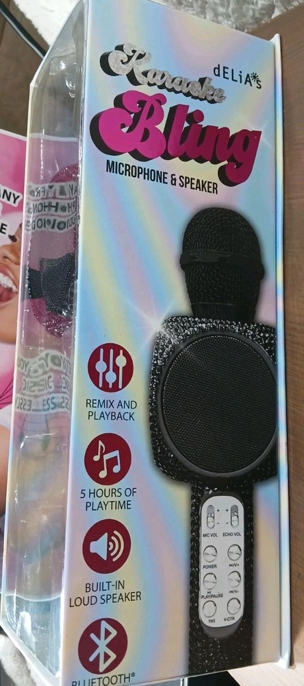 Bling Edition Bluetooth Karaoke Microphone with Speakers