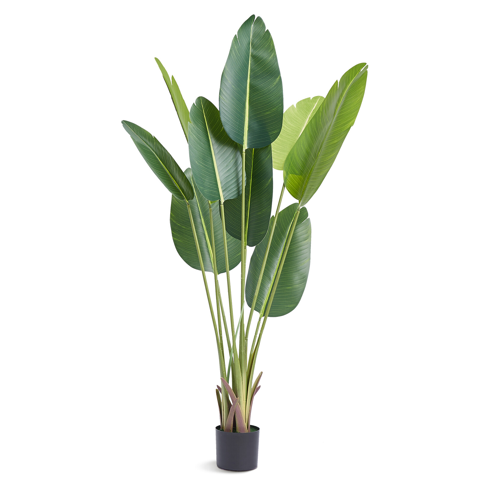 Bird Of Paradise 5ft Tall Fake Palm Tree Artificial Faux Silk Plant in Pot Decor