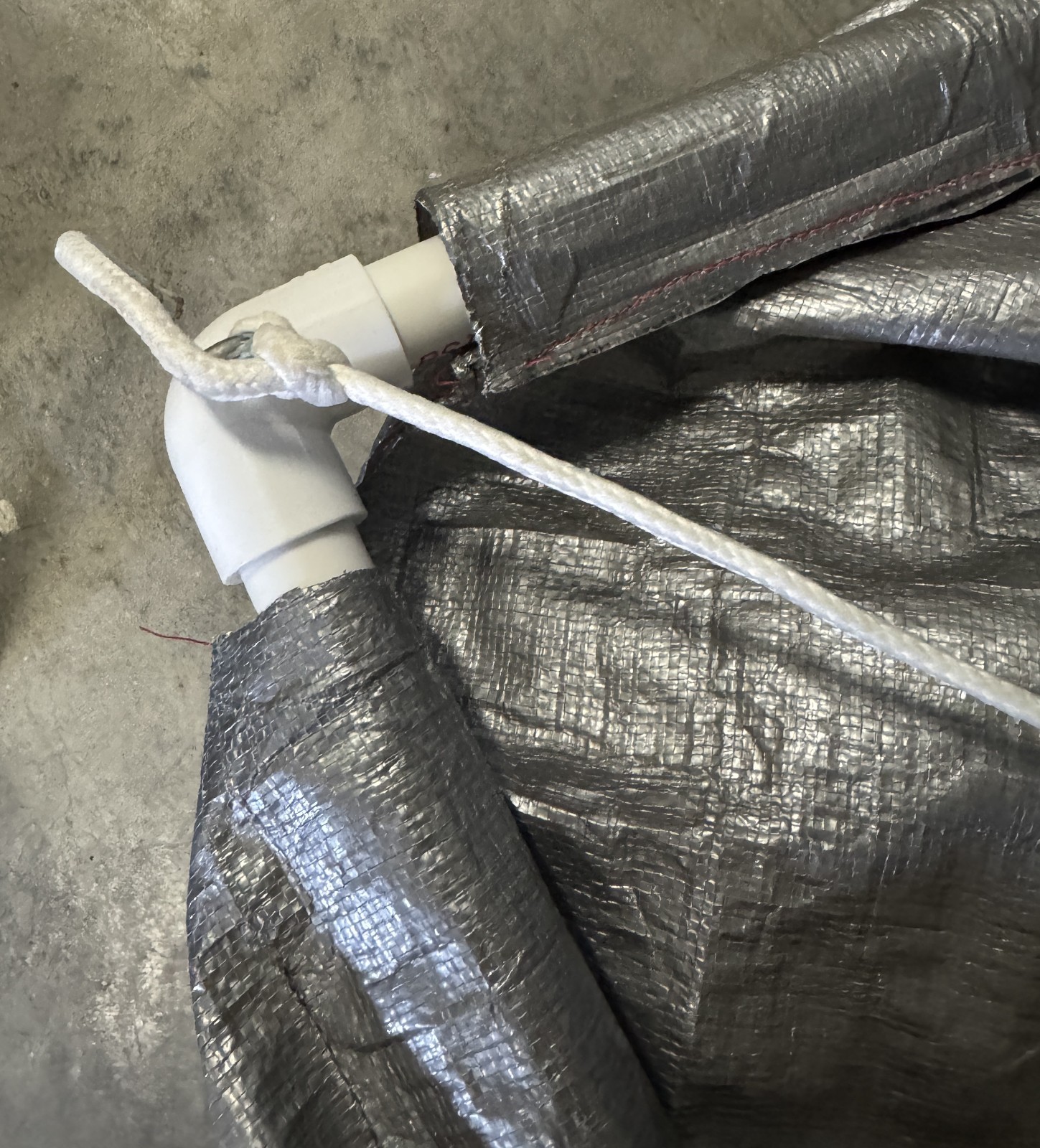 Packing Peanut Dispenser, Bag, Pully & Rope