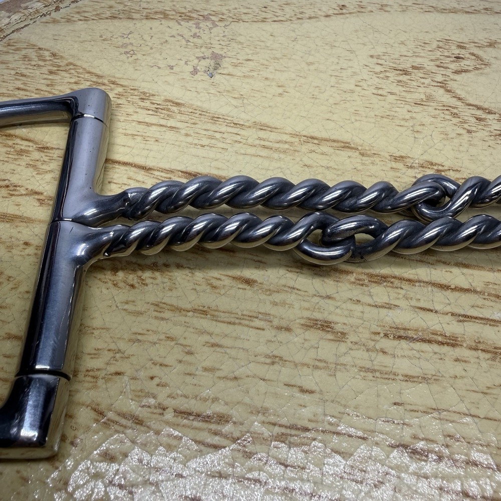 Double Twisted WireBig Dee Ring Snaffle Bit 5" Mouthpiece Coronet