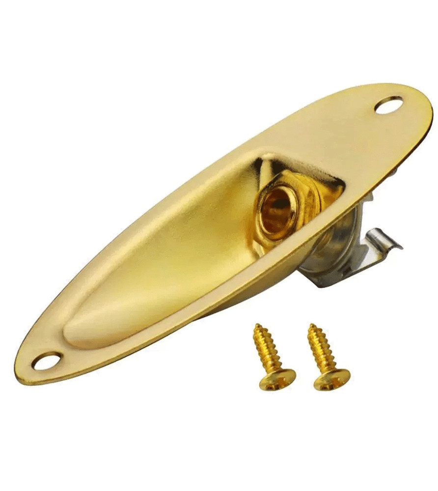 Output Jack Plat Socket with Screws Boat Style Compatible Strat Style Eelectric