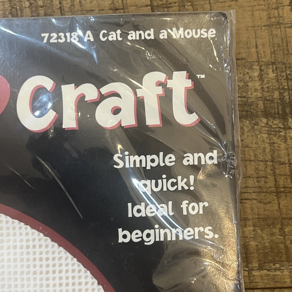 Dimensions LEARN A CRAFT A Cat and a Mouse NEEDLEPOINT Kit #72318 Beginner NEW