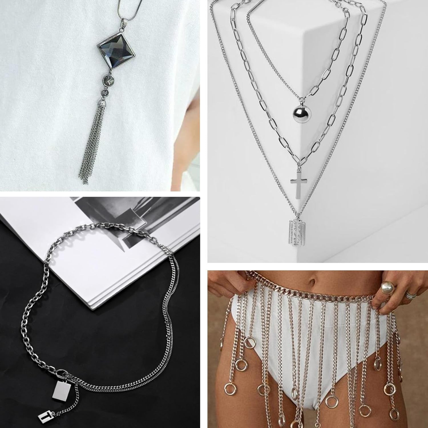 [66 FT] Stainless Steel Curb Chains Bulk for Jewelry Making, 2Mm 304 Stainless S