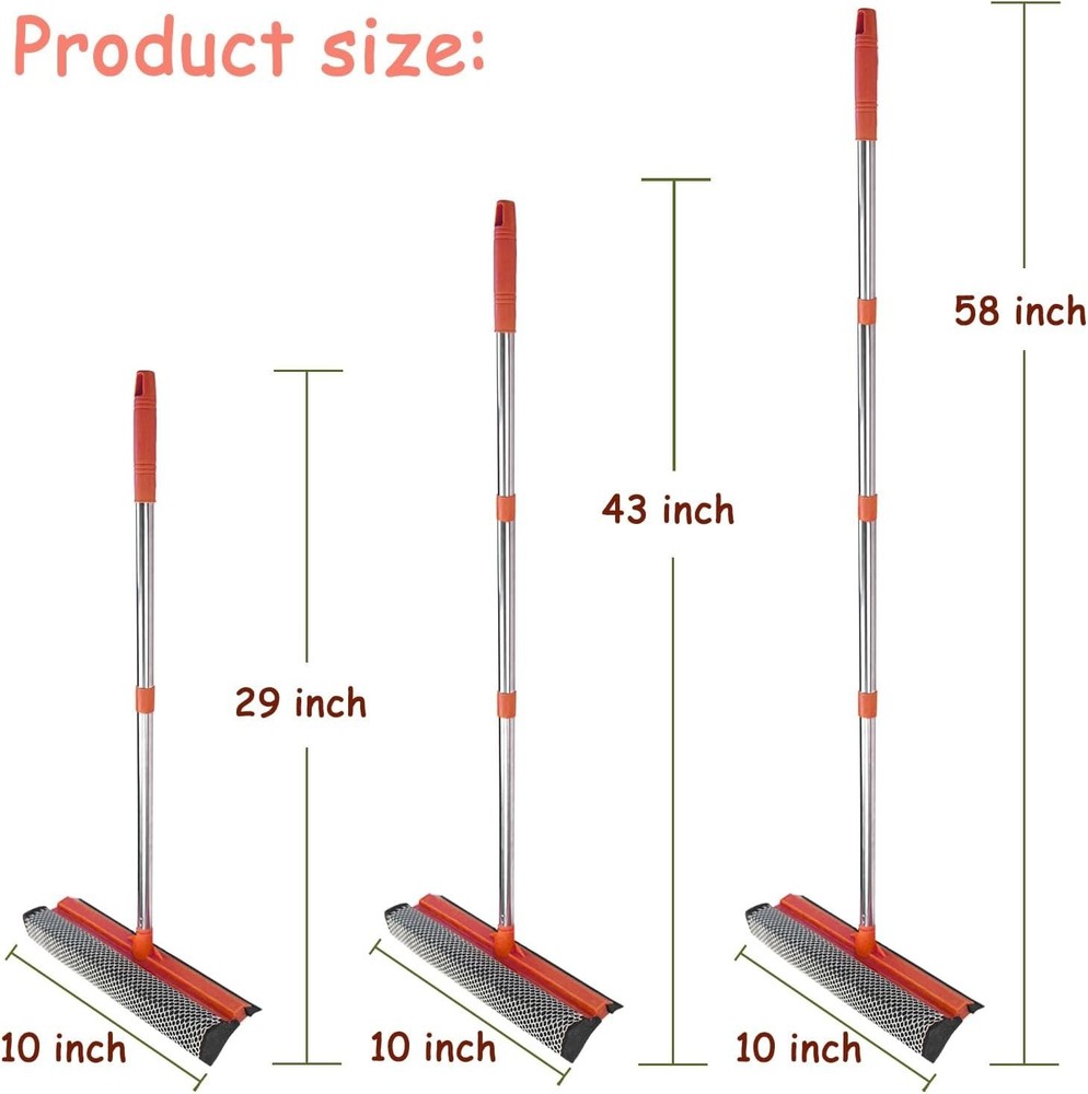 Window Squeegee for Window Cleaning, Squeegee Window Cleaner Tool 2 in 1 Car Win