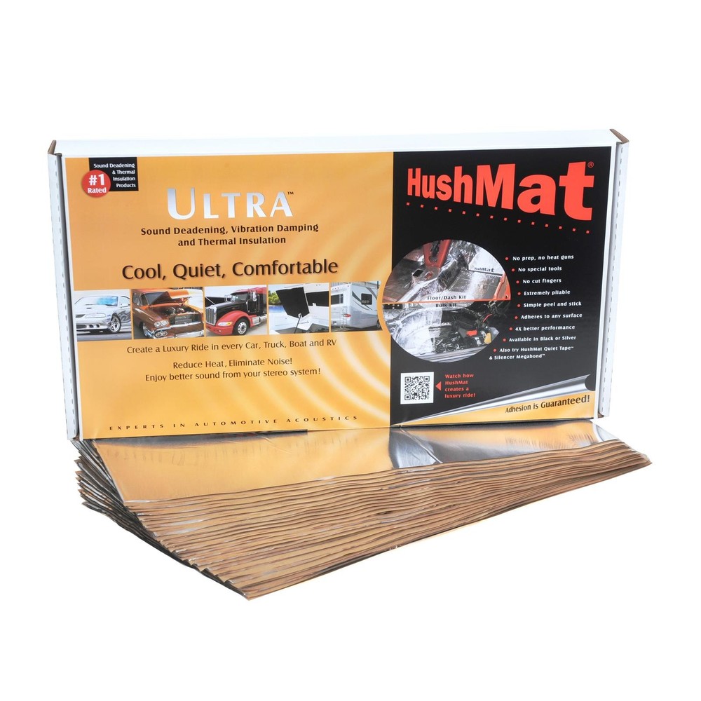 Hushmat Ultra Black Universal Floor/Dash Kit, DampingMaterial