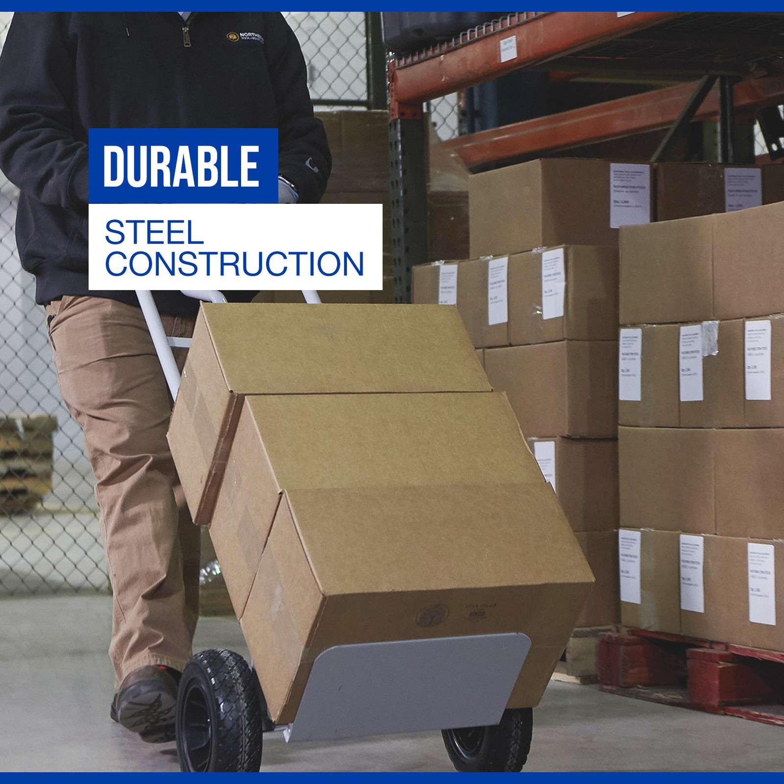 Strongway Steel Hand Truck, 600-Lb. Capacity