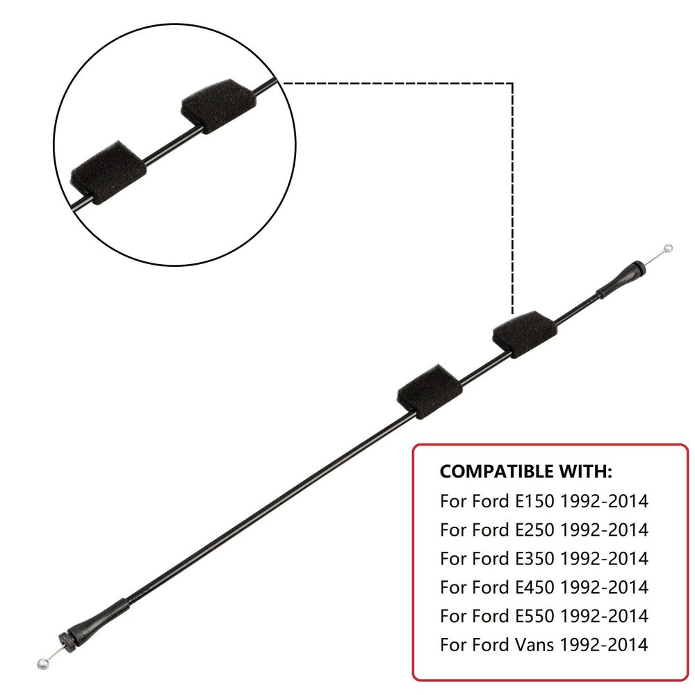 Door Latch Cable Rear Right Side Compatible with Ford E150 E250 E350 E450 E550..