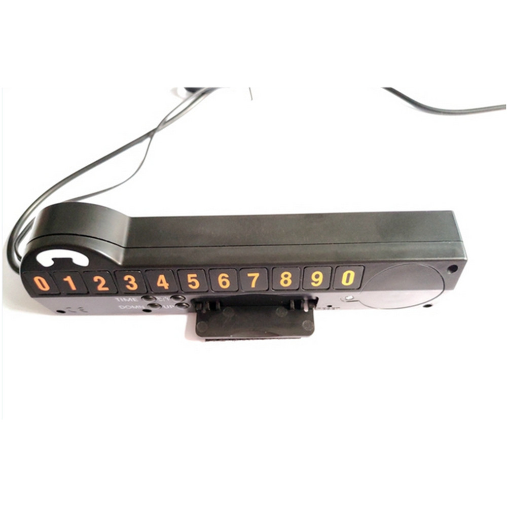 Car Digital Compass Clock Thermometer Voltage Meter Voltmeter Temporary Parking