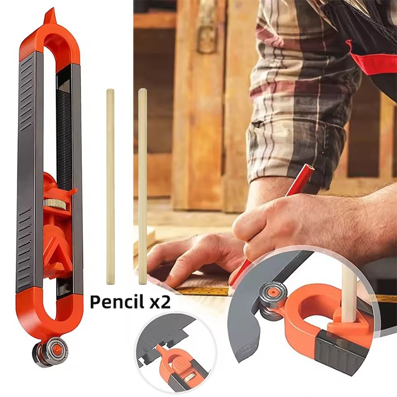 Profile Scribing Ruler Contour Gauge with Lock - Precise Scribe Tool Woodworking