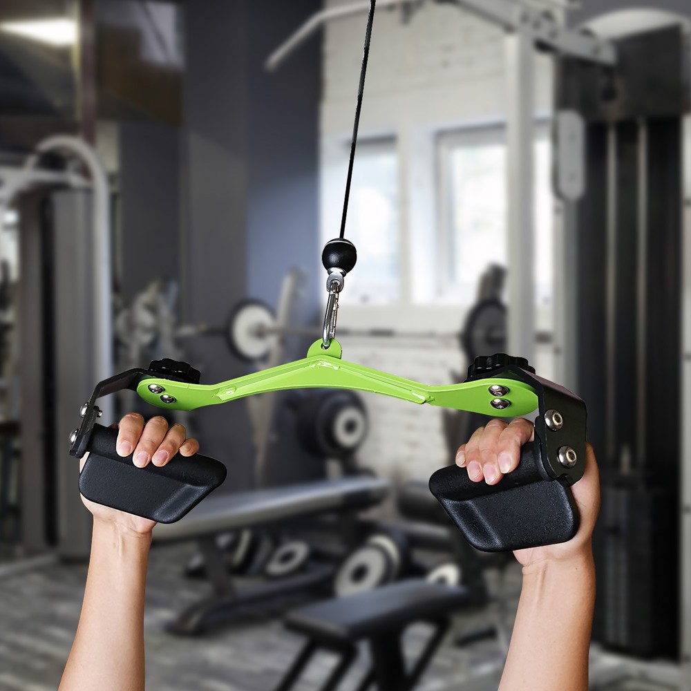 Adjustable Lat Pull Down Bar Cable Machine Attachments for Gym T-bar Row Handle