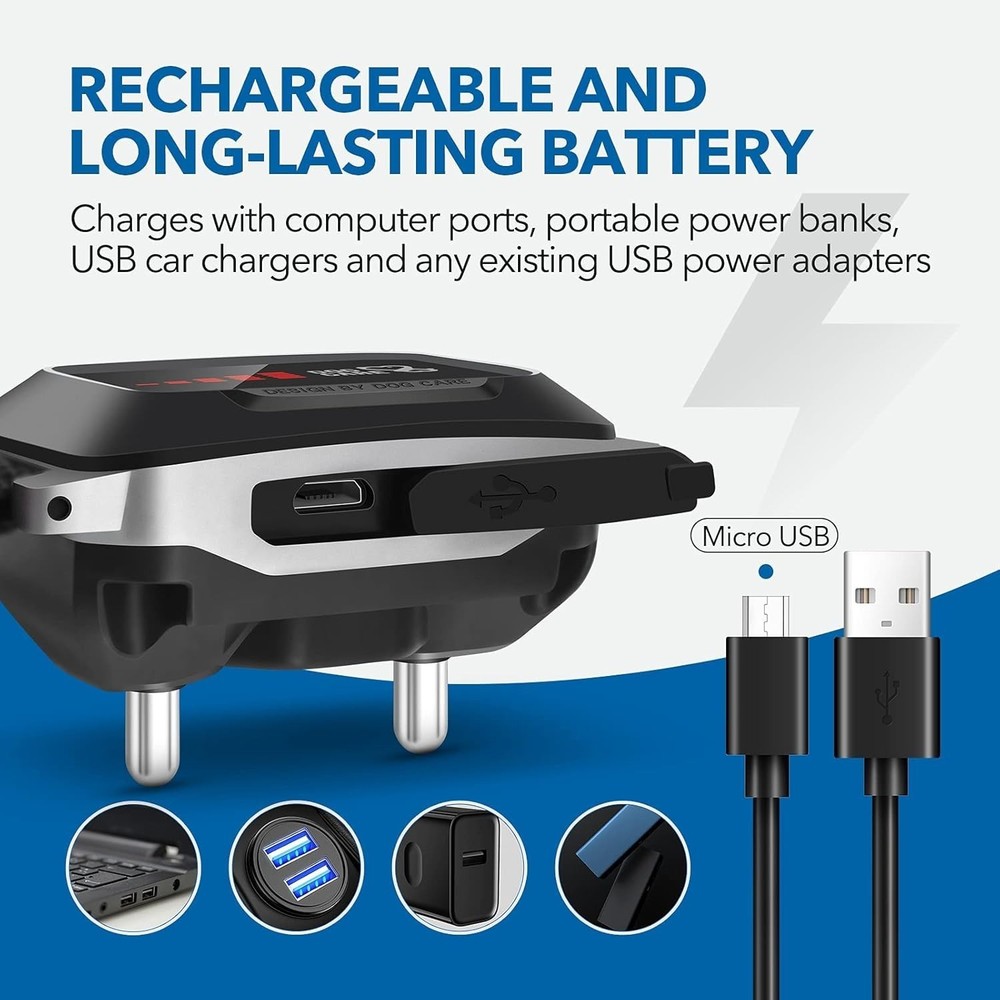 Intelligent Bark Control Collar - Vibration & Shock Modes, Waterproof Design