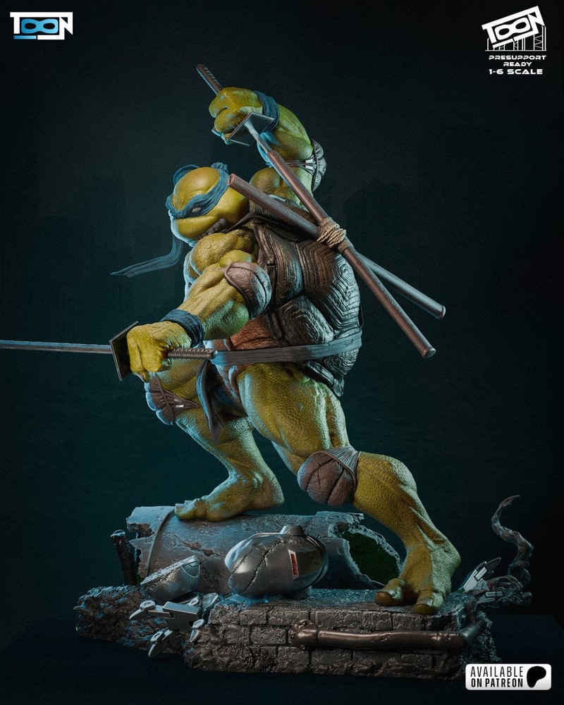 Leonardo TMNT Statue 3D Printed Kit Unpainted/Unassembled