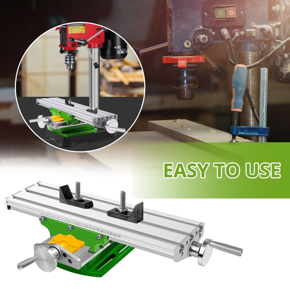 Upgraded Mini Multifunction Cross Slide Table Milling Working Drilling Bench