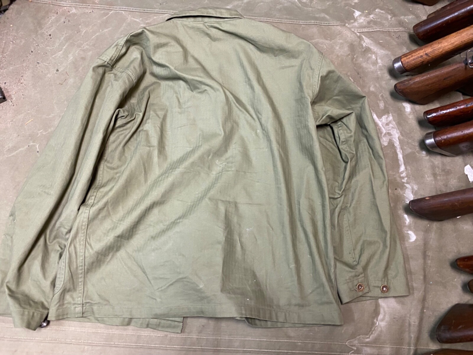 WWII US USMC MARINE P1941 P41 COMBAT FIELD HBT JACKET-SIZE LARGE 44R