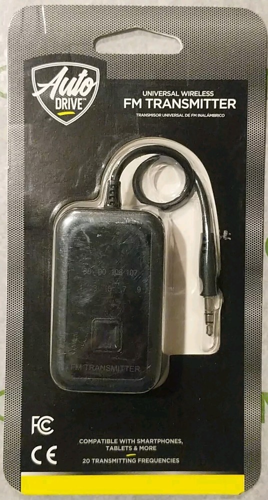 Auto Drive Universal Wireless FM Transmitter 20 Transmitting Frequencies New