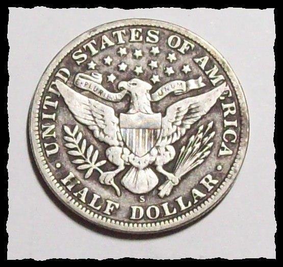 1913-S BARBER HALF DOLLAR Nice ORIGINAL UNCLEANED Solid VF #14D24