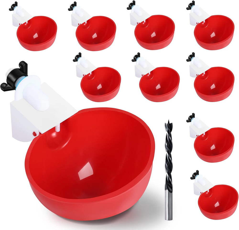 10PCS Chicken Waterer Cups, 3Rd Generation DIY Large Automatic Chicken Water Fee