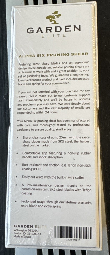 Garden Elite Alpha Six Pruning Shear/Snip