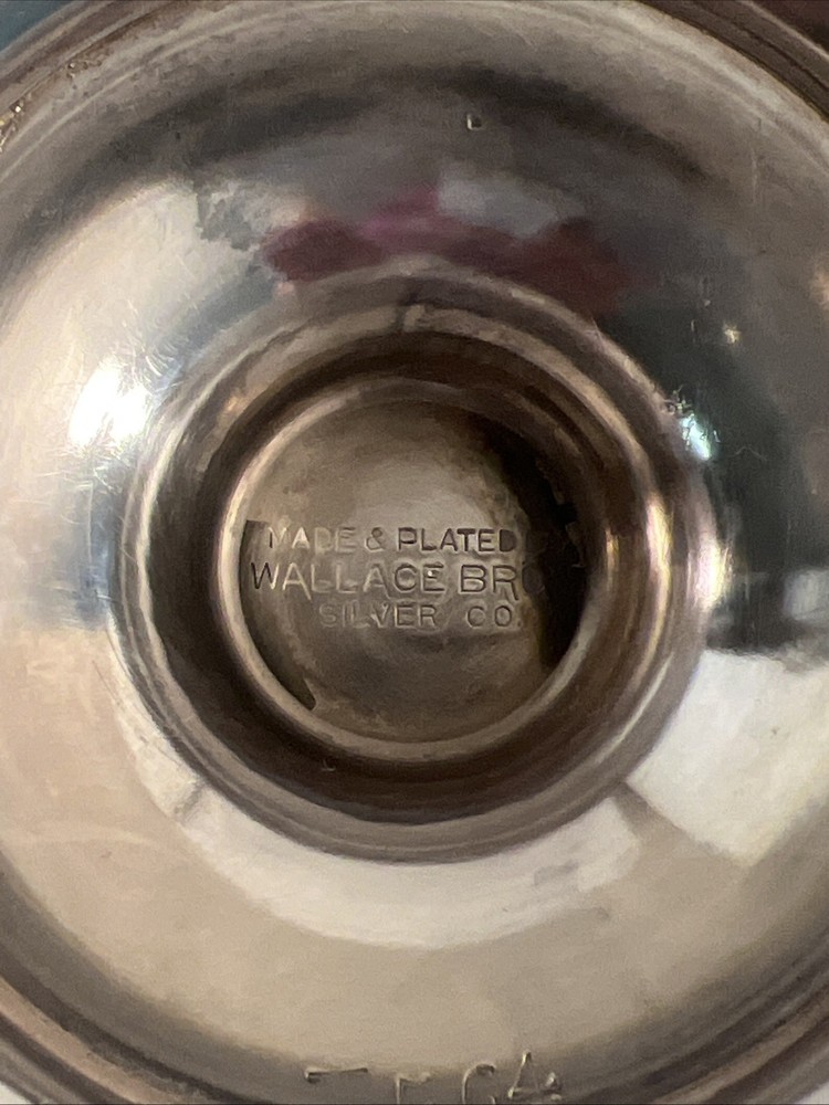 Antique Silver Plate Tea Set / Service By Wallace Bros Silver Co, Monogrammed