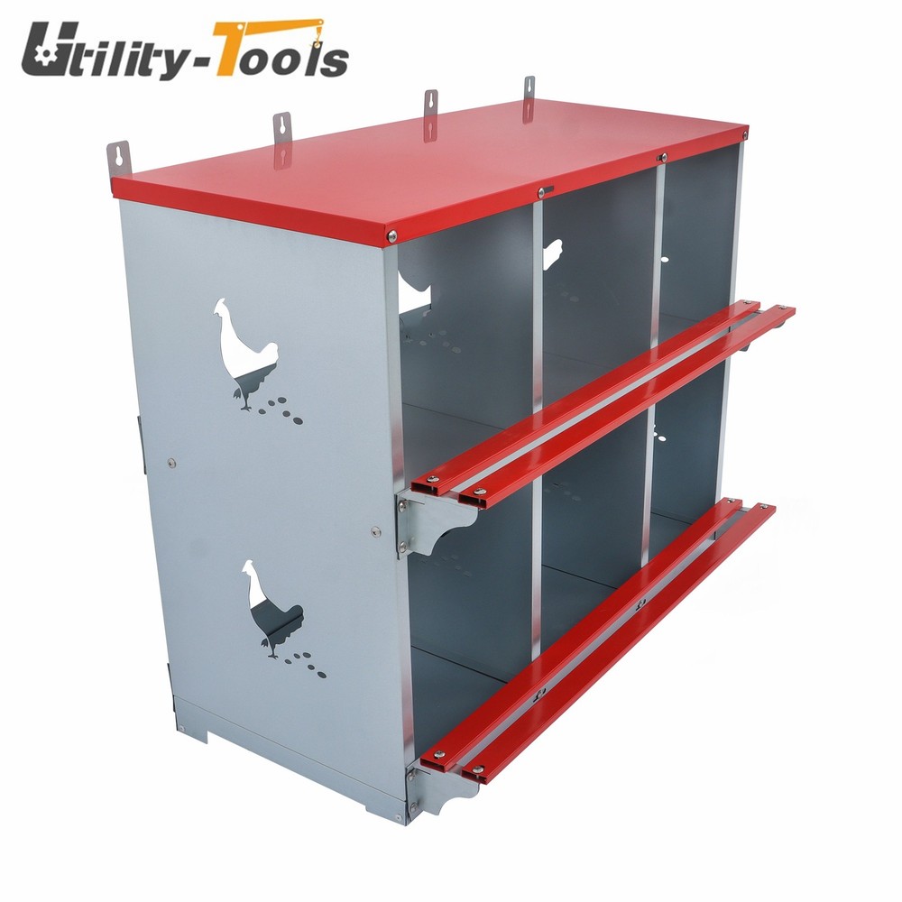 Durable Materials Nesting Box Chicken Laying Boxes 6 Compartment Nesting Boxes