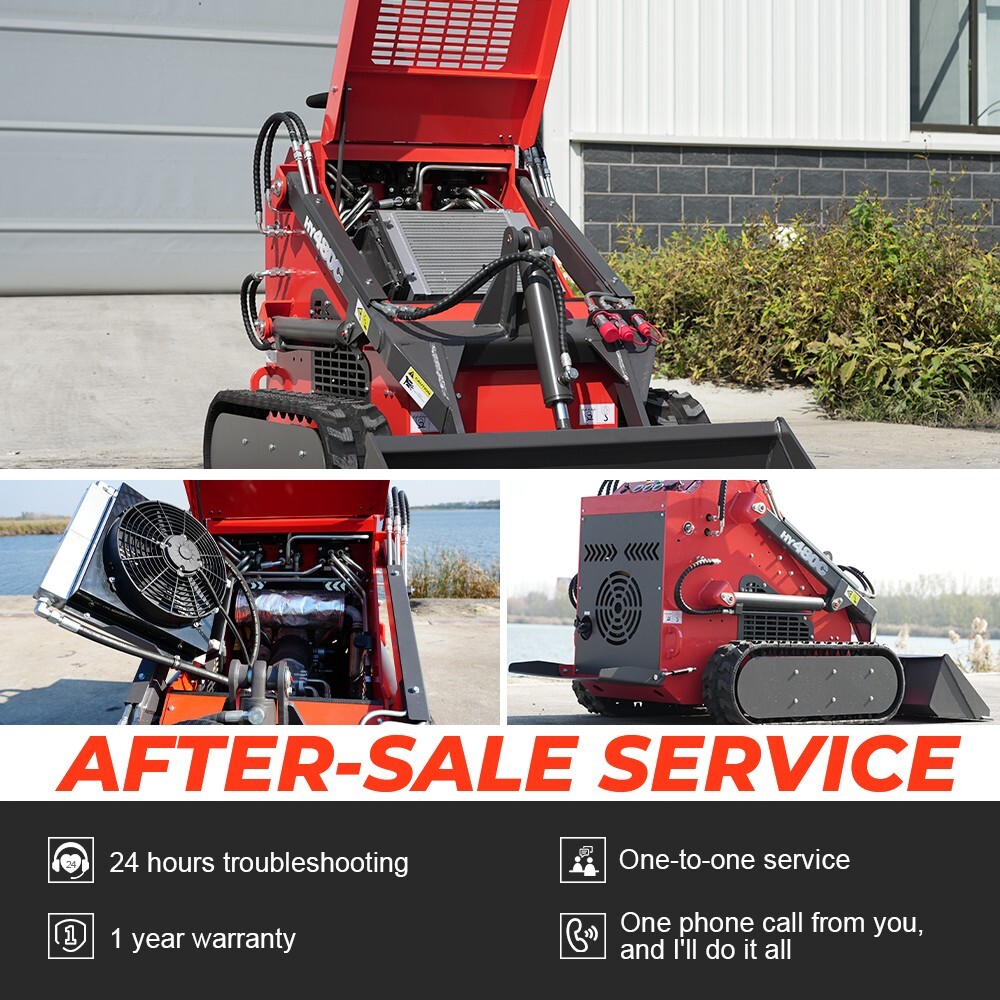 HUAYEE Mini Skid Steer Loader with EPA 23HP Engine, Free Shipping