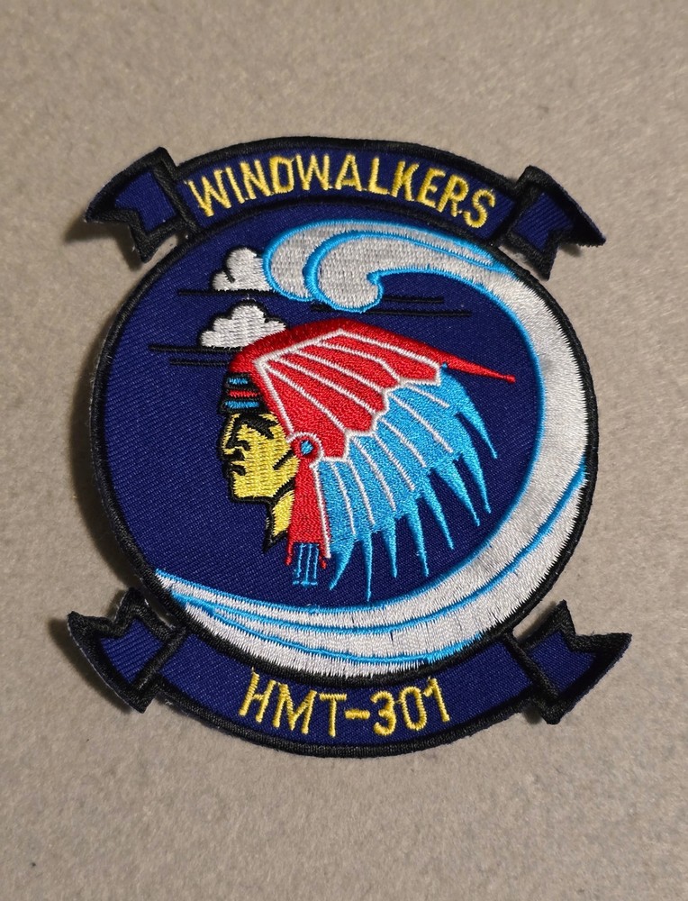 Marine Corps HMT-301 Squadron Patch - No Plastic Backing