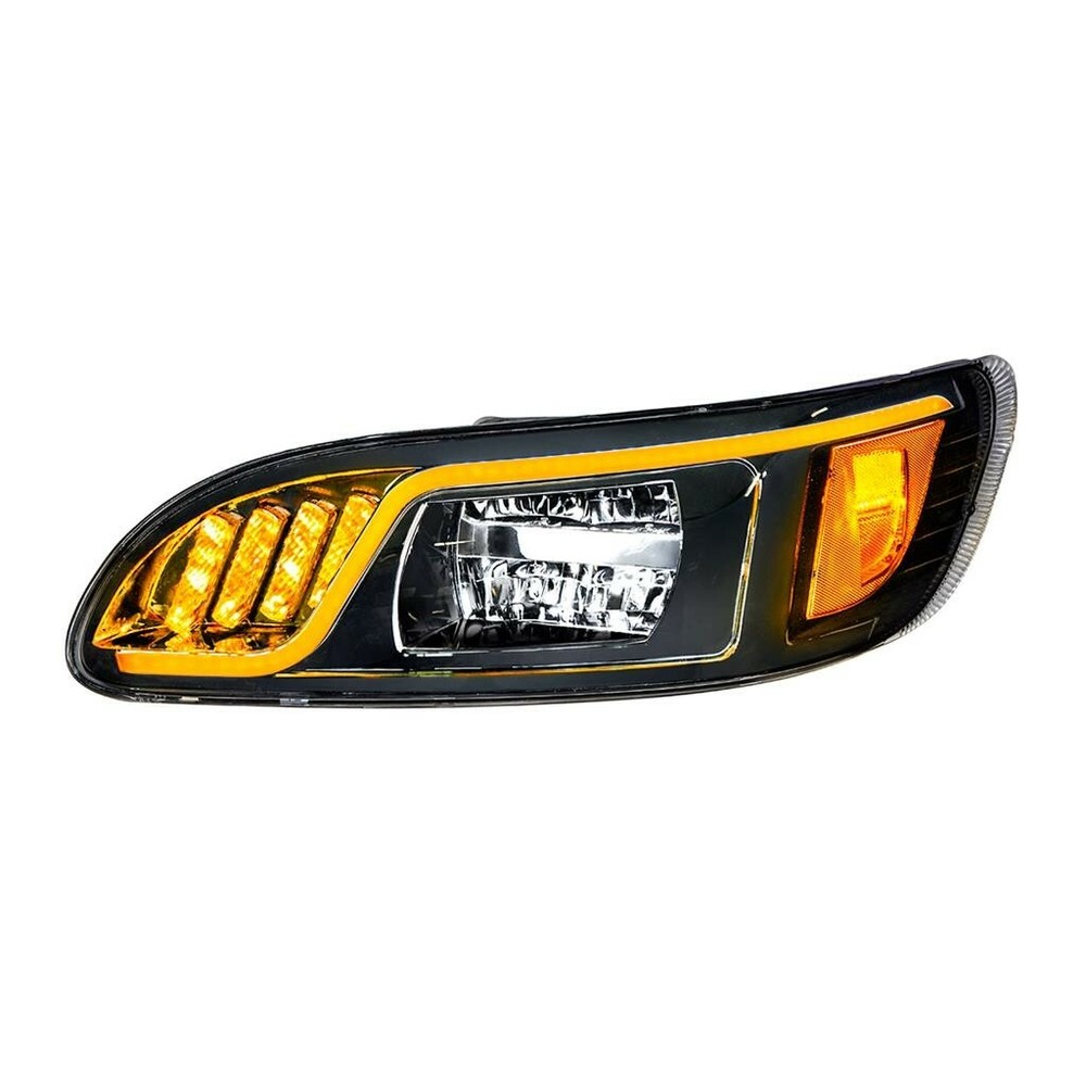 Black Out Peterbilt 386 LED Headlight Driver Side