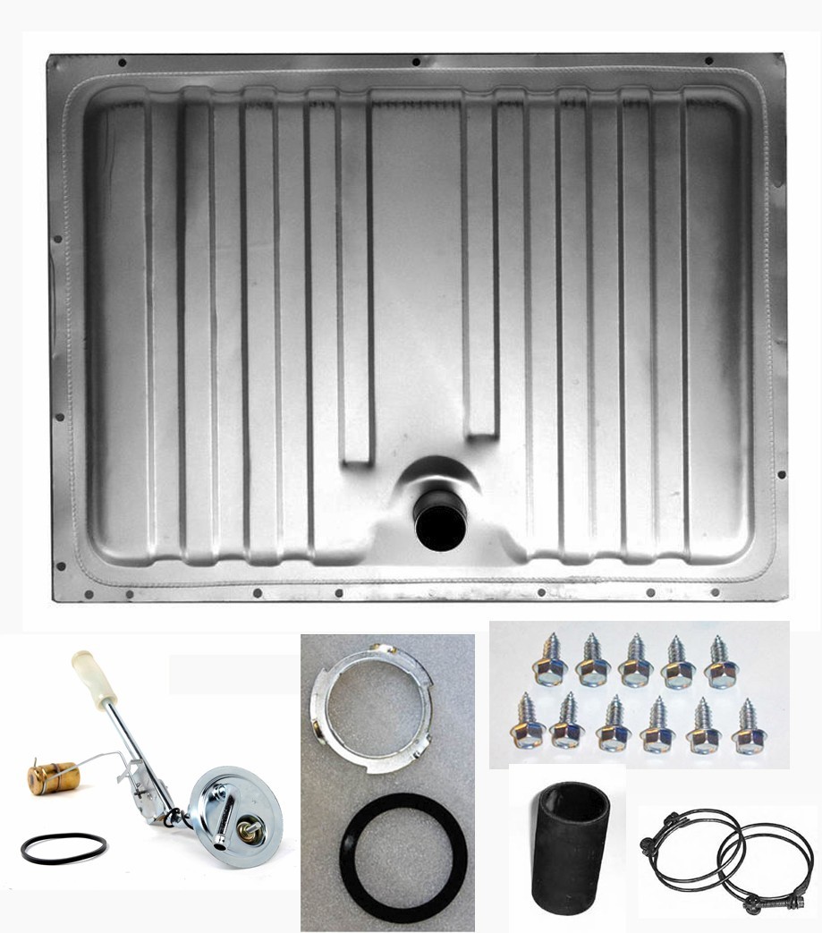 New! 1965-1966 Mustang fuel gas tank complete kit sending unit hose clamps bolts