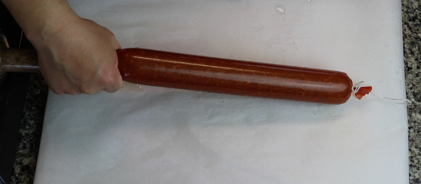 25 - 1.5 in x 20 in. Summer Sausage Mahogany Fibrous Casings Hold 2 Lb ea 50lb