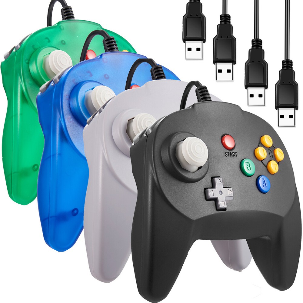 Wired USB N64 Controller Gamepad Joypad for Switch Windows PC MAC Raspberry Pi