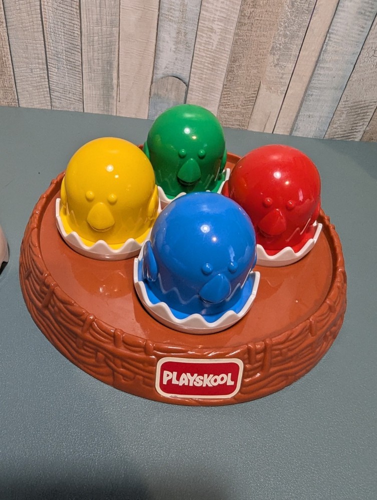 Vintage 1998 Hasbro Playskool Sorting Toy. Hen Eggs Rare