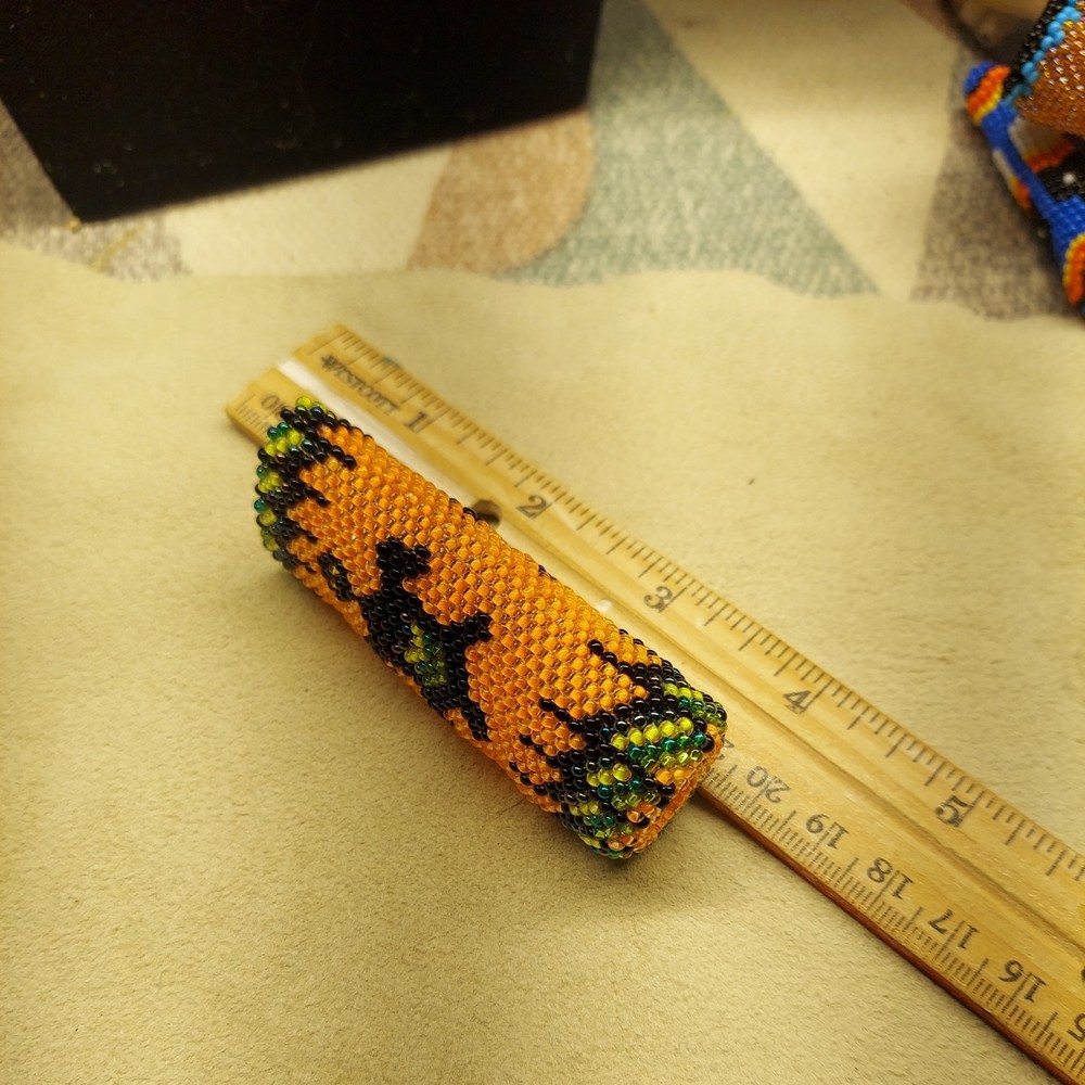 Beaded Lighter Case Turtle
