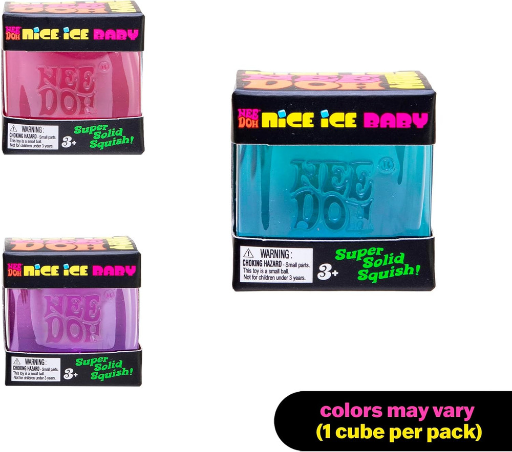 Nice Berg - Nice Cube - Sensory Squeeze Toy with a Super Solid Squish 1.25" Wide